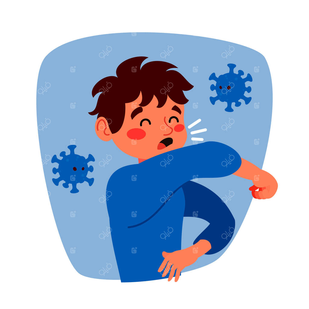 مفهوم کرونا در مرد سرفه‌کننده