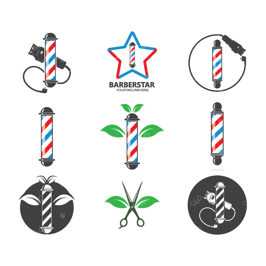 آیکون و لوگوی آرایشگاه مردانه.