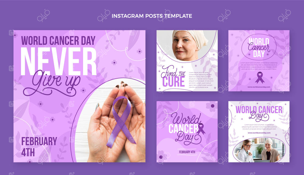 مجموعه پست‌های اینستاگرام روز جهانی مبارزه با سرطان