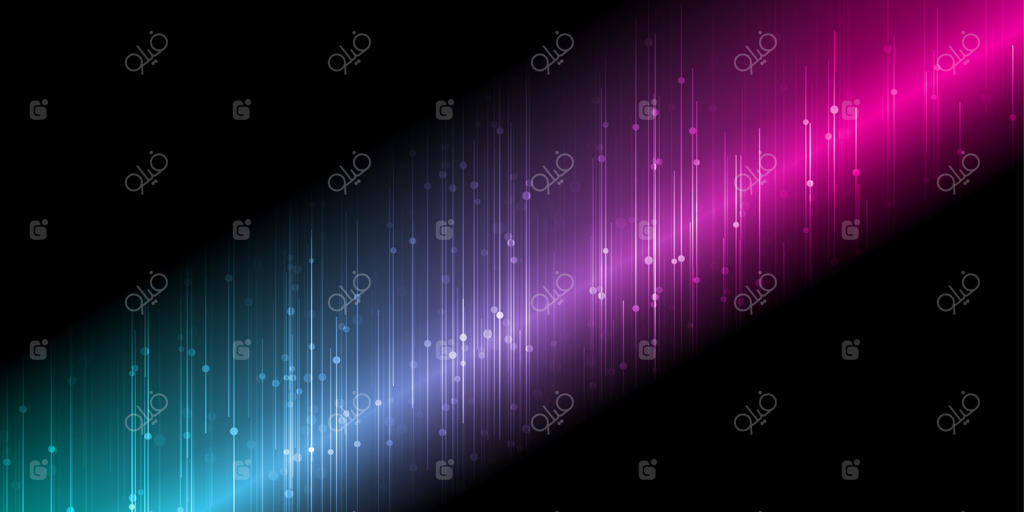 پس‌زمینه‌ی انتزاعی و پیشرفته با خطوط مدار درخشان آبی و بنفش