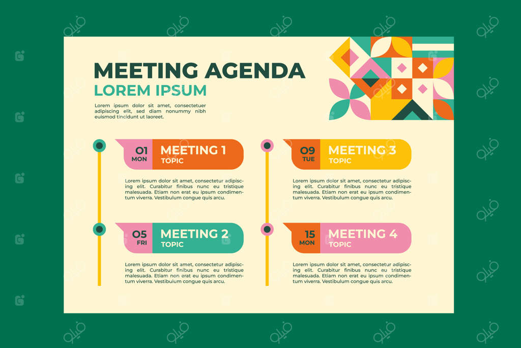 قالب دستور جلسه طراحی تخت