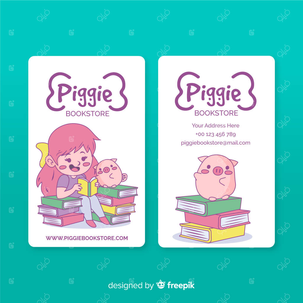 قالب کارت ویزیت با شخصیت بامزه و دست‌کشیده