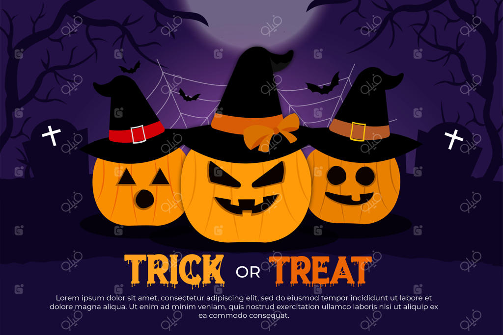 قالب طراحی گرافیک هالووین: ساده، شیک و قابل تنظیم