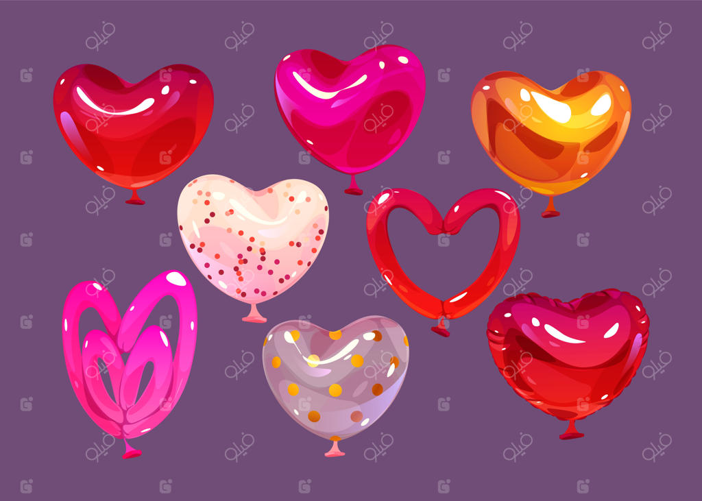 مجموعه‌ای از بادکنک‌های تولد به سبک کارتونی