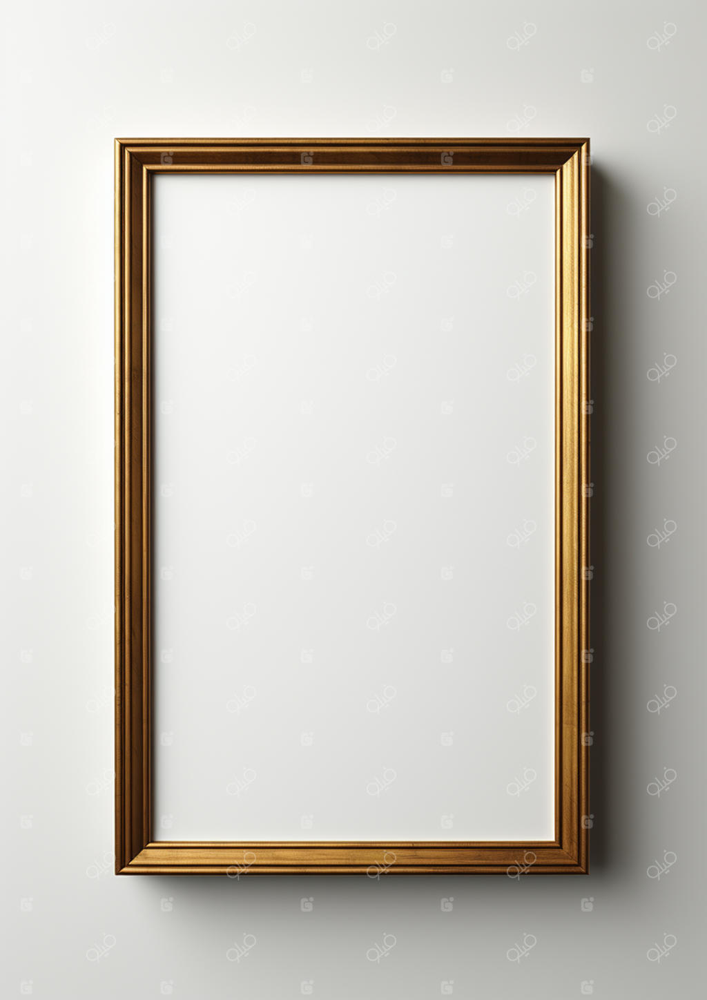 وکتور قاب طلایی روی پس‌زمینه سفید