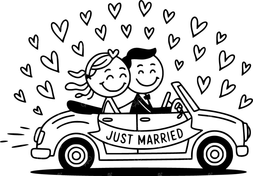 ماشین عروس با طراحی دسته گل و روبان