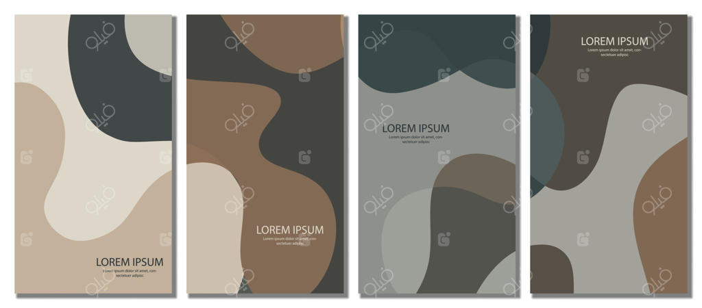 پس‌زمینه مجموعه‌ای از موج‌های انتزاعی. طراحی با رنگ تیره.