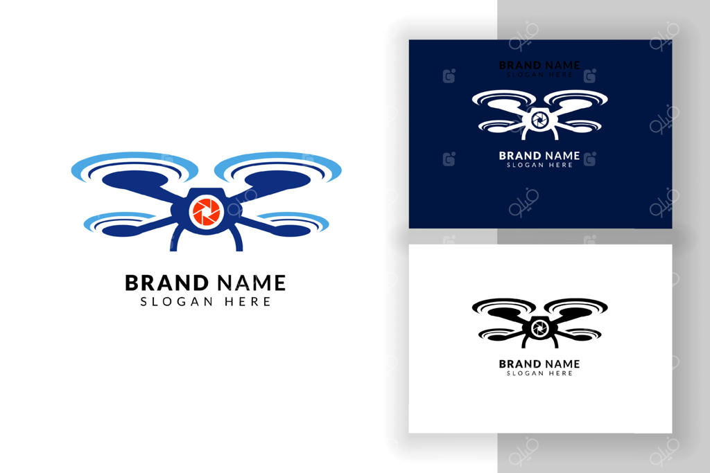 قالب طراحی لوگوی پهپاد؛ تصویرسازی نماد و نشان پهپاد