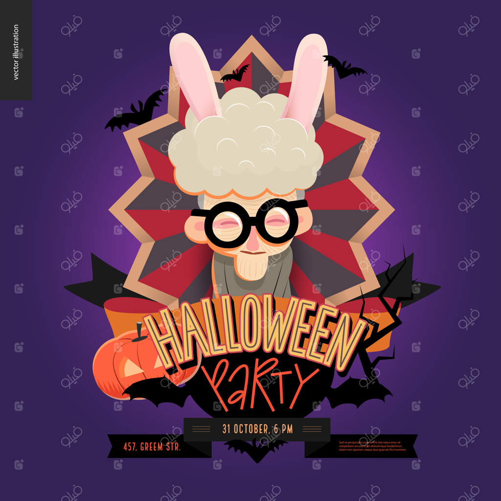 پوستر طراحی شده برای جشن هالووین