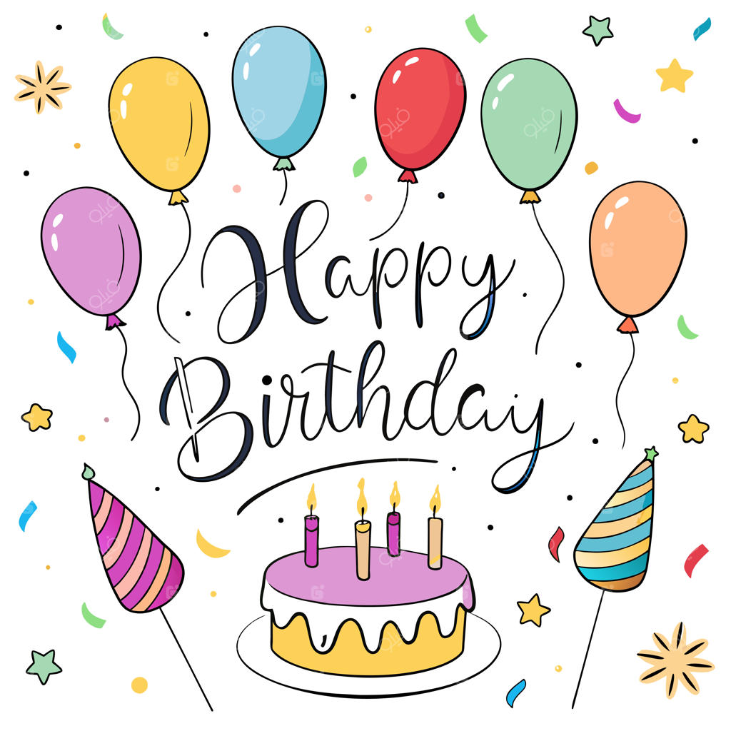 تصویرسازی وکتور کارت تبریک جشن تولد