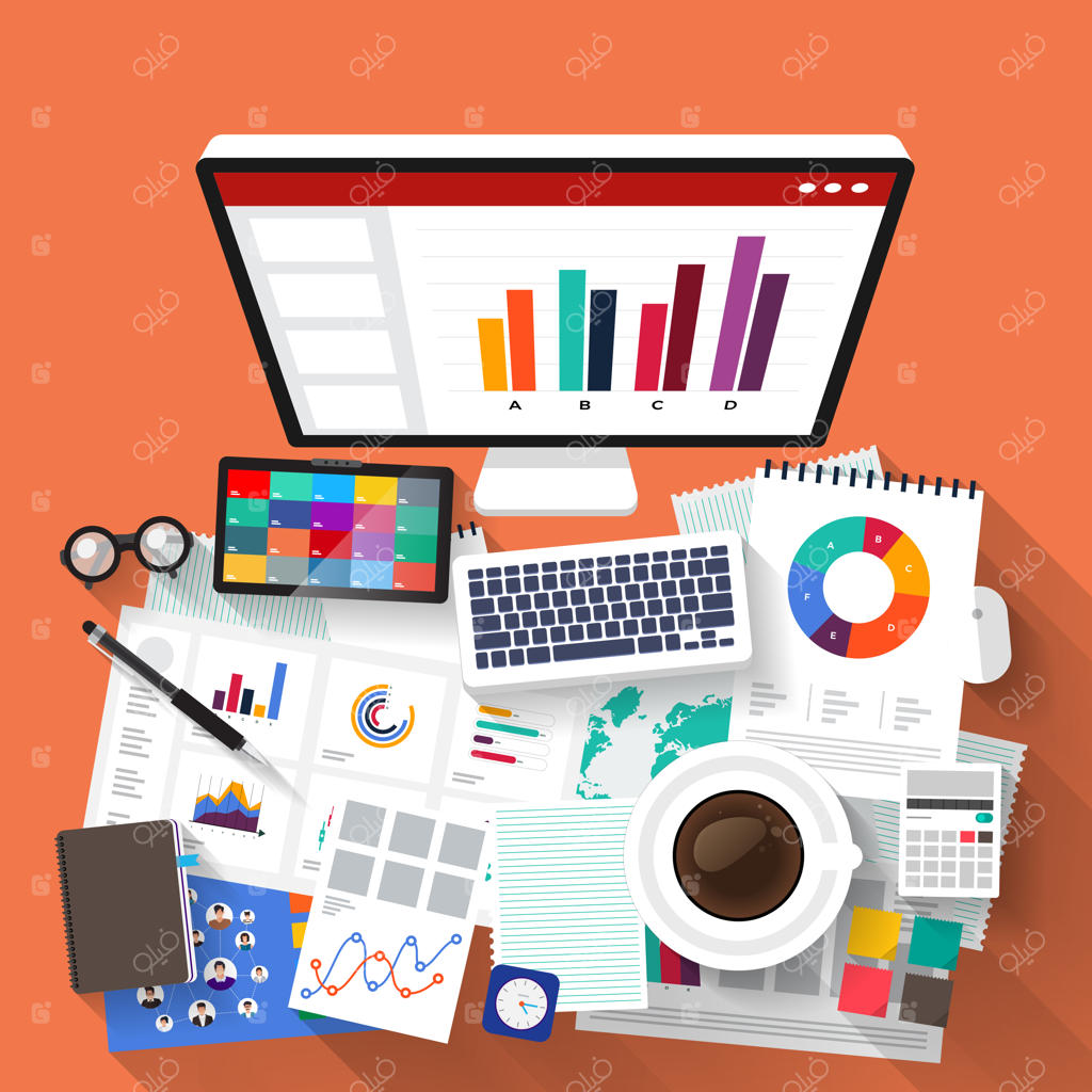 مفهوم تحلیل داده‌های دیجیتال برای تاجران. نمایش دهید.