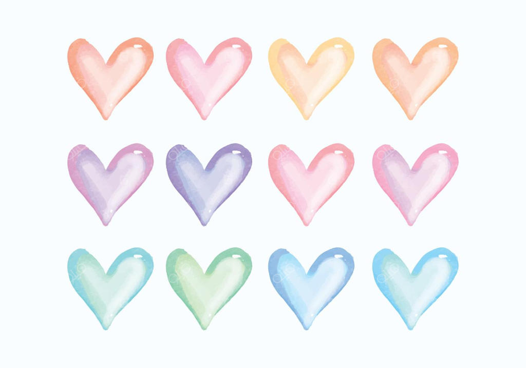 مجموعه طرح‌های دستی قلب وکتوری