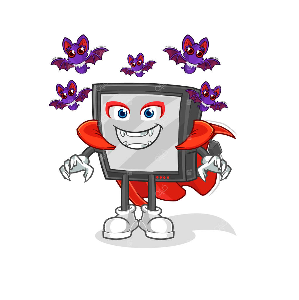 تصویرسازی وکتور شخصیت دراکولا تلویزیونی