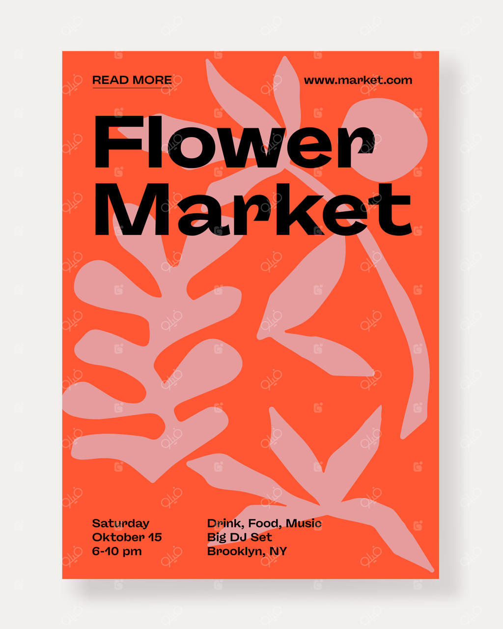 قالب هنری، خلاقانه و انتزاعی چندمنظوره مناسب برای پوستر، کارت دعوت، تراکت و جلد