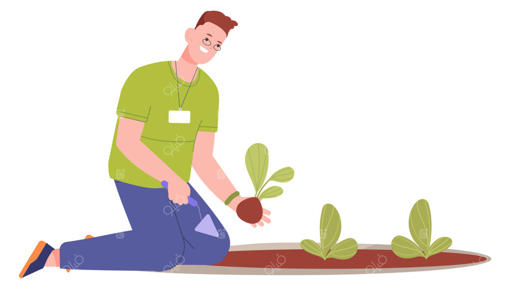 کار داوطلبانه کاشت گل در پارک بهاری