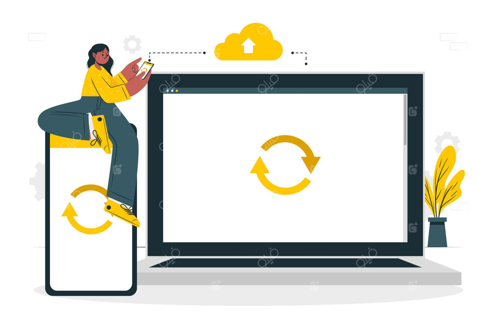 تصویرسازی مفهوم همگام‌سازی آنی