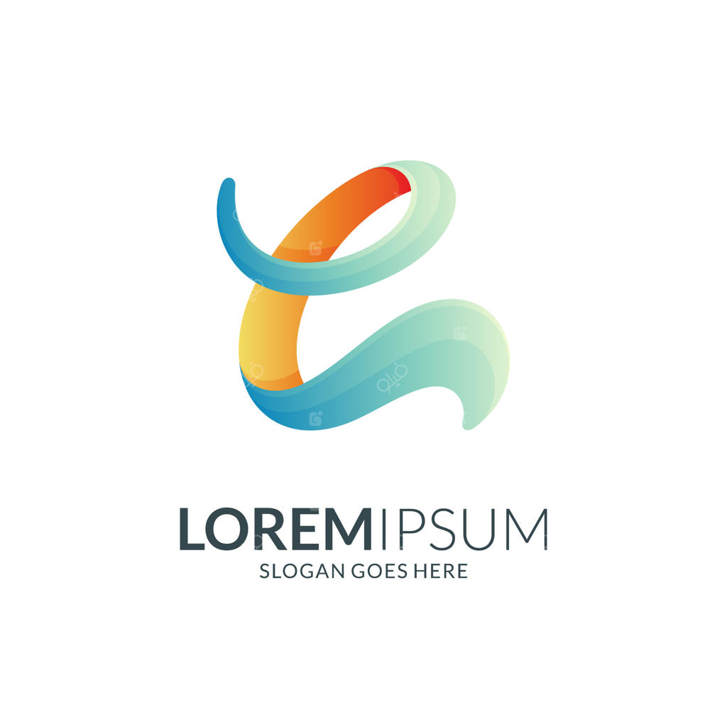 طرح مفهومی لوگوی حرف e و موج