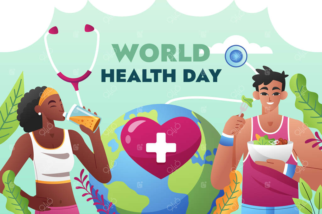 تصویرسازی گرادینت برای جشن روز جهانی بهداشت