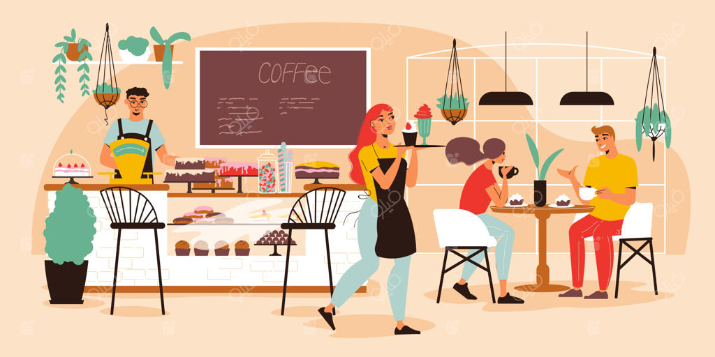 تصویرسازی تخت شیرینی‌جات