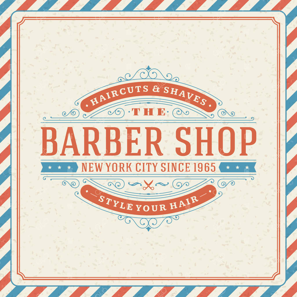 لوگوی آرایشگاه با تزئینات شکوهمند و حروف‌نگاری جذاب