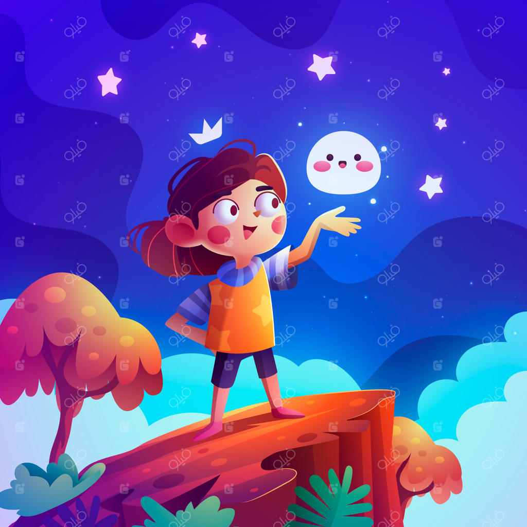 تصویرسازی خیال‌پردازی کودکان با رنگین‌کمان‌ها