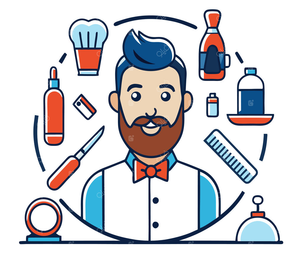 تصویر خدمات اصلاح: آرایشگاه با تجهیزات شیک و آرایشگر حرفه‌ای