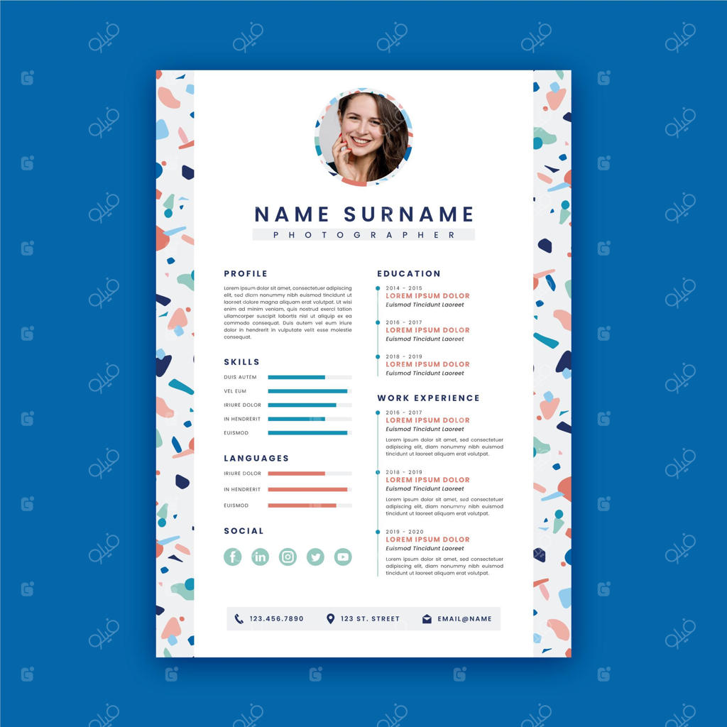 قالب مدرن رزومه کاری