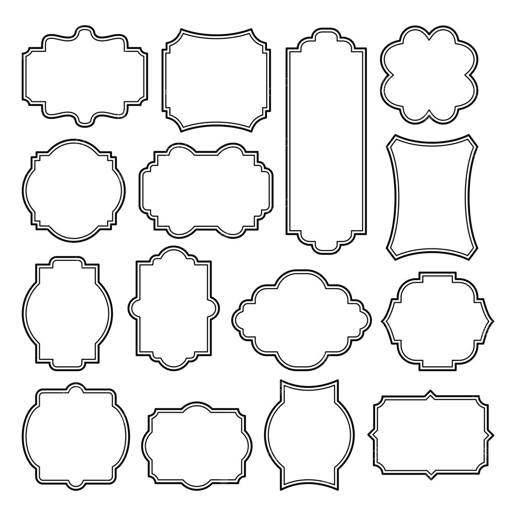 مجموعه وکتور برچسب‌های وینتیج خالی