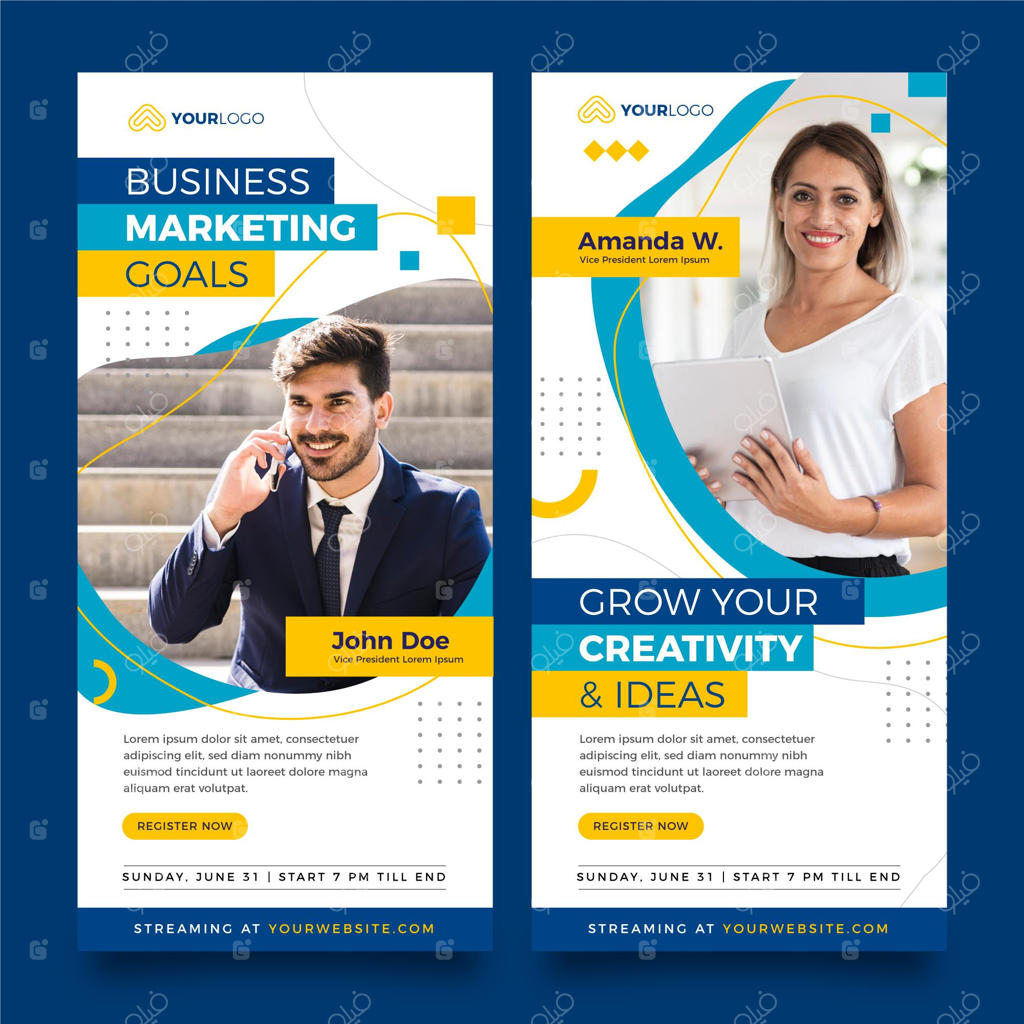 مجموعه بنرهای وبینار همراه با عکس