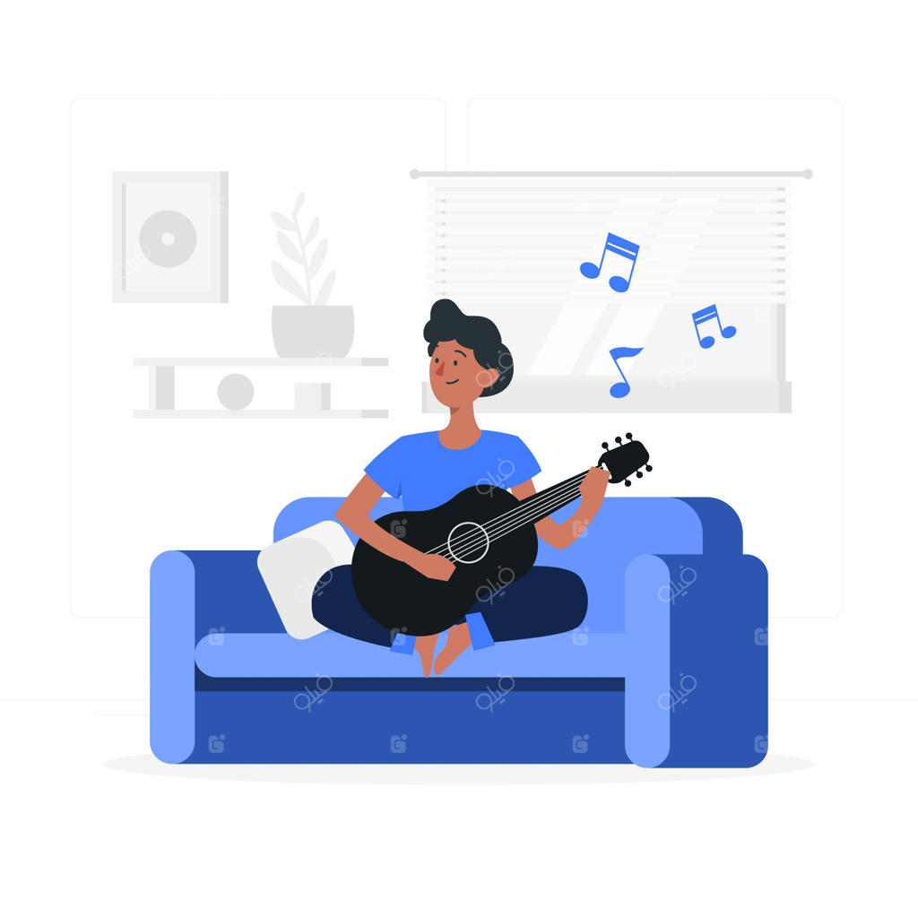 تصویرسازی مفهوم نواختن موسیقی