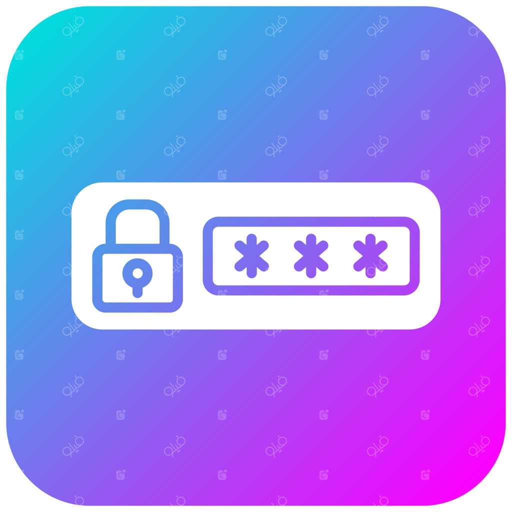 آیکون وکتور فیلد رمز عبور برای مجموعه آیکون‌های شبکه و اشتراک‌گذاری داده