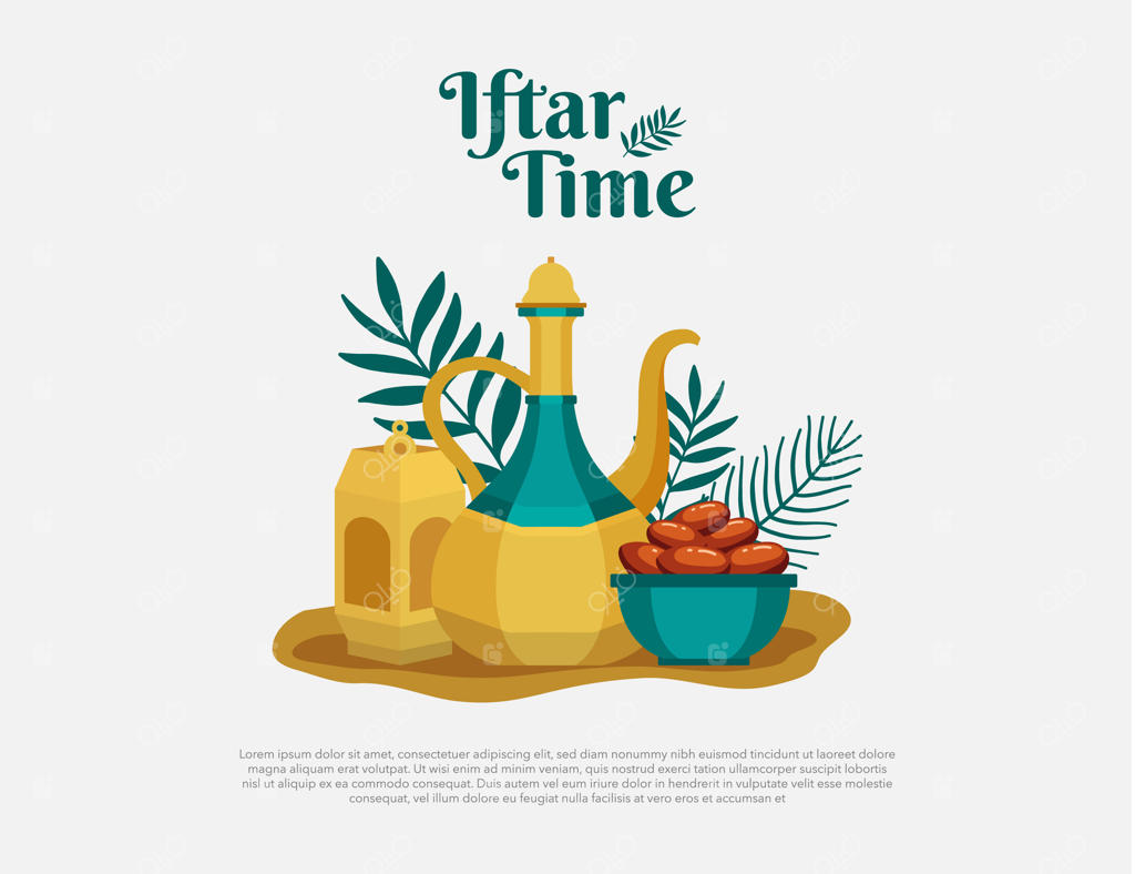 کارت تبریک افطار با غذای سنتی