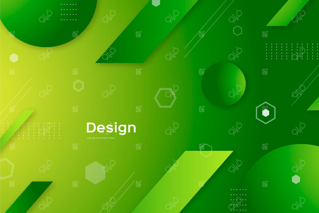 پس‌زمینه انتزاعی با اشکال سبز