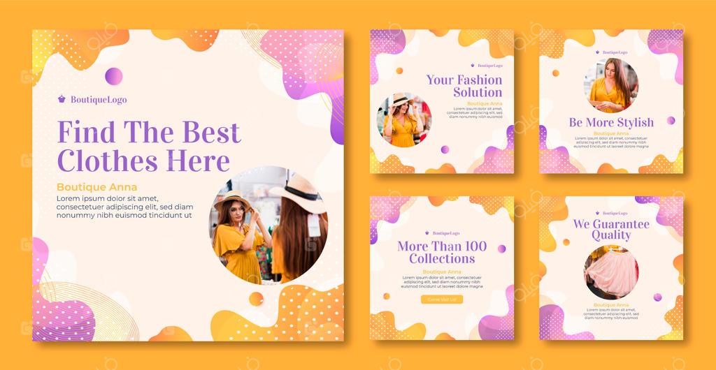 مجموعه پست‌های اینستاگرام بوتیک گرادینت