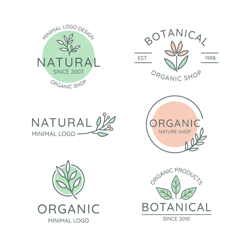 مجموعه لوگوی طبیعی کسب‌وکار به سبک مینیمال