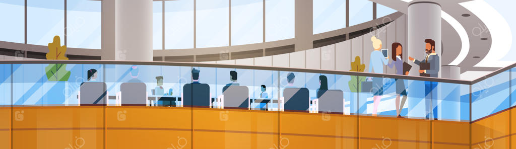 دفتر کار در مرکز تجاری مدرن
