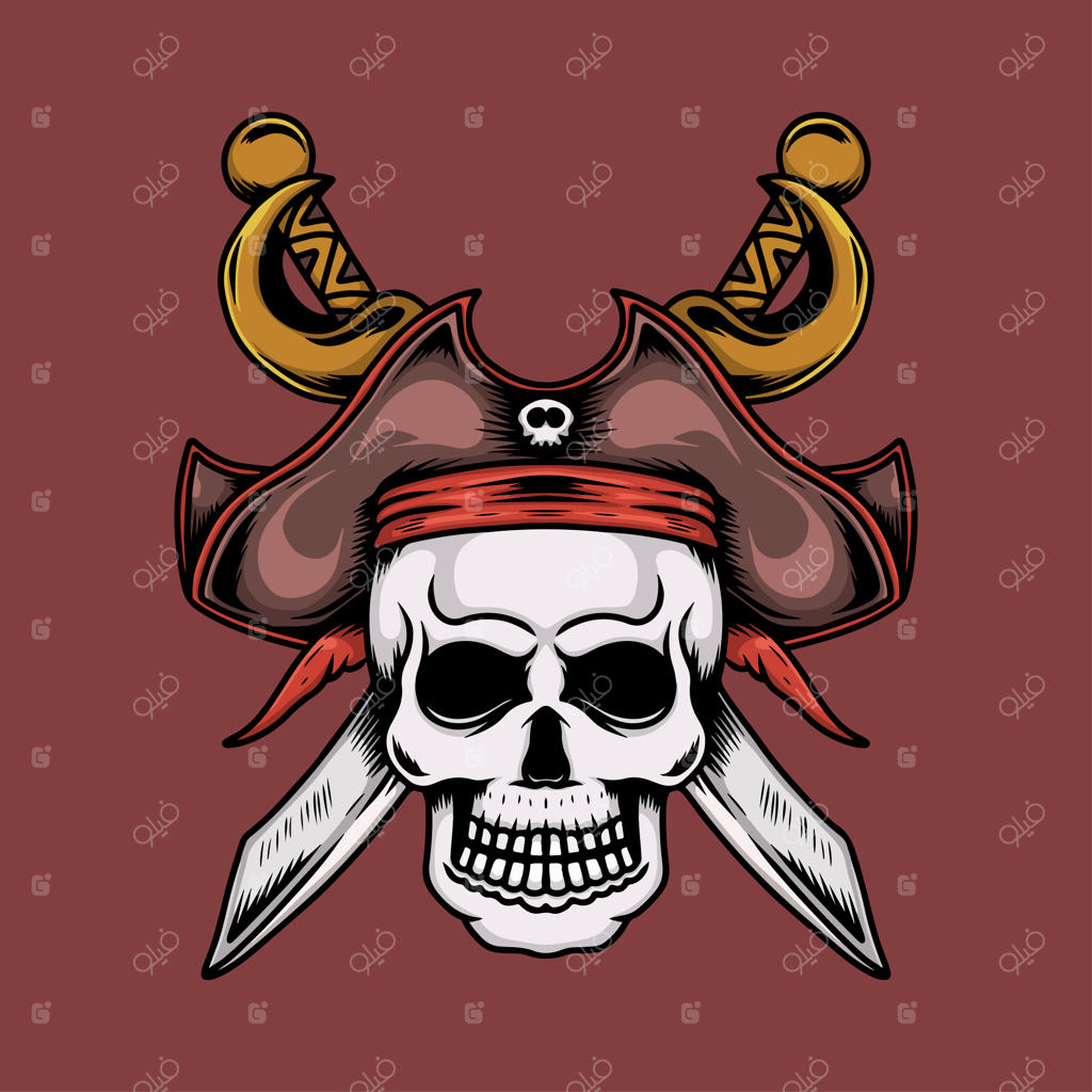 تصویر جمجمه دزد دریایی