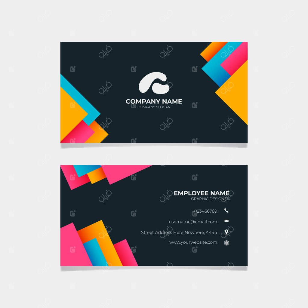 پترن انتزاعی کارت ویزیت