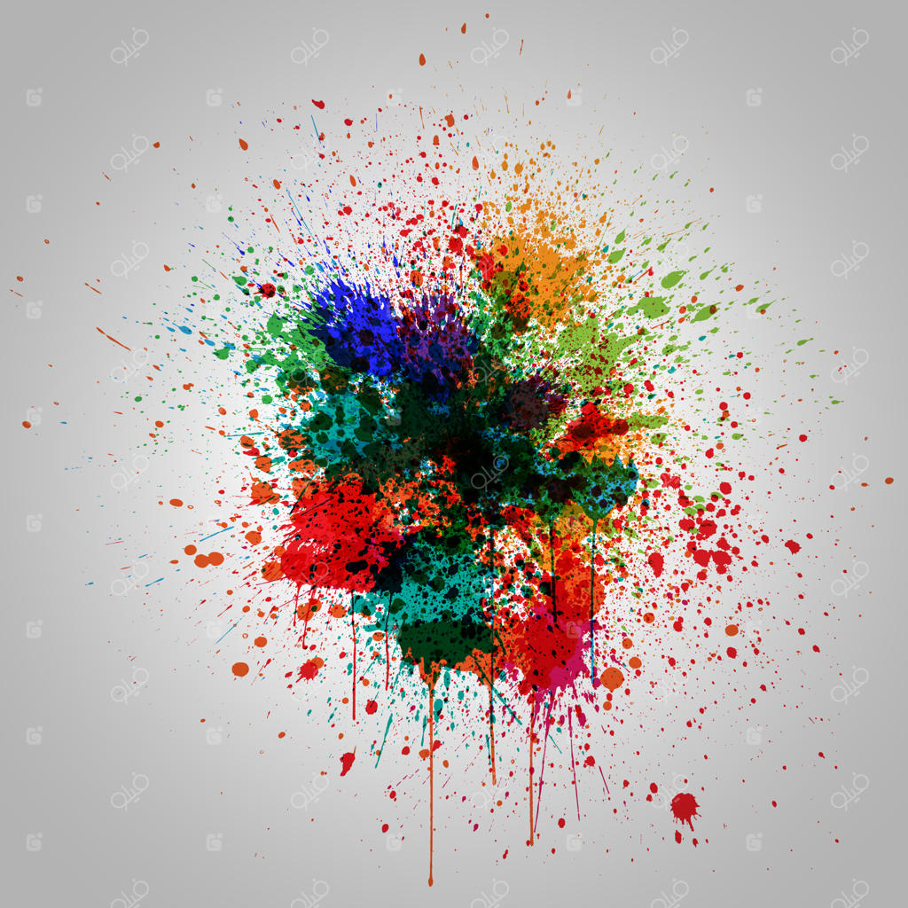 افکت پاشش رنگارنگ، تصویر برداری وکتور