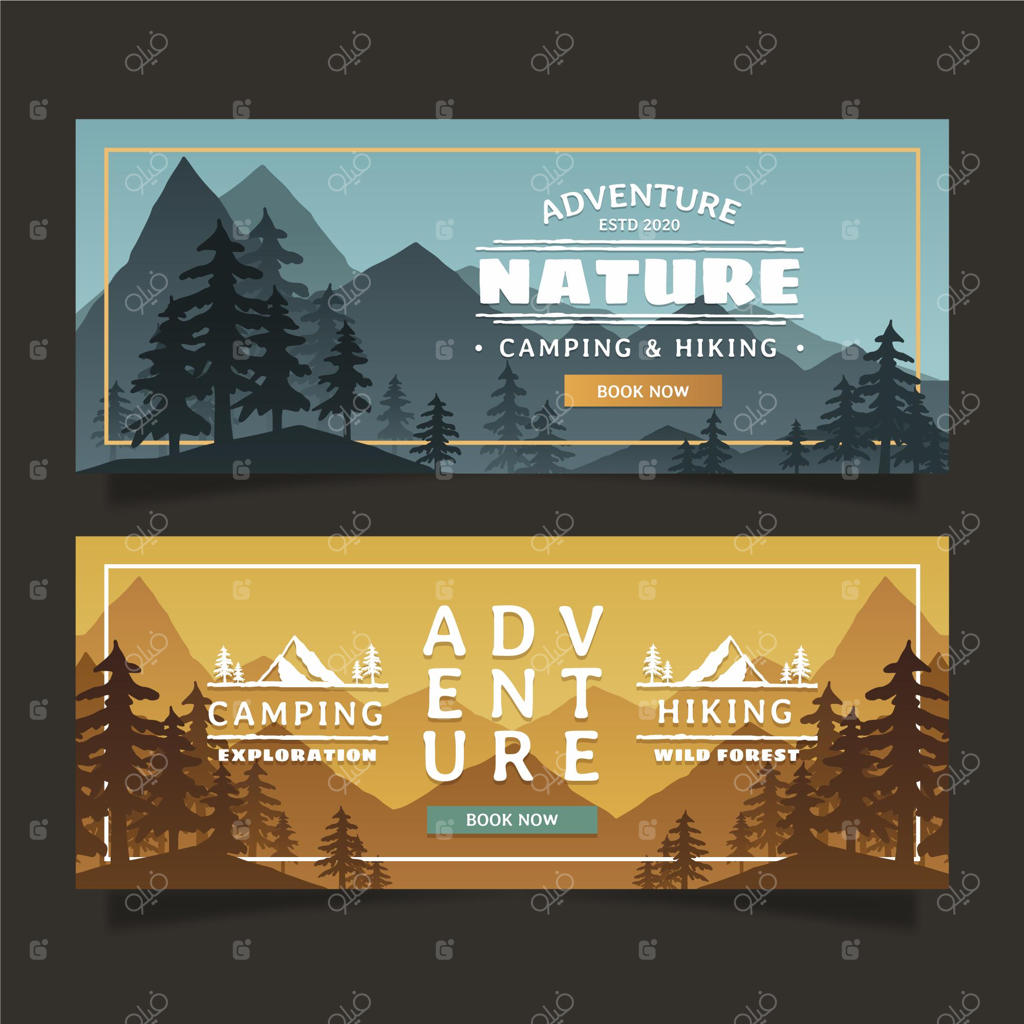 بنرهای ماجراجویی با گرادینت‌های جذاب