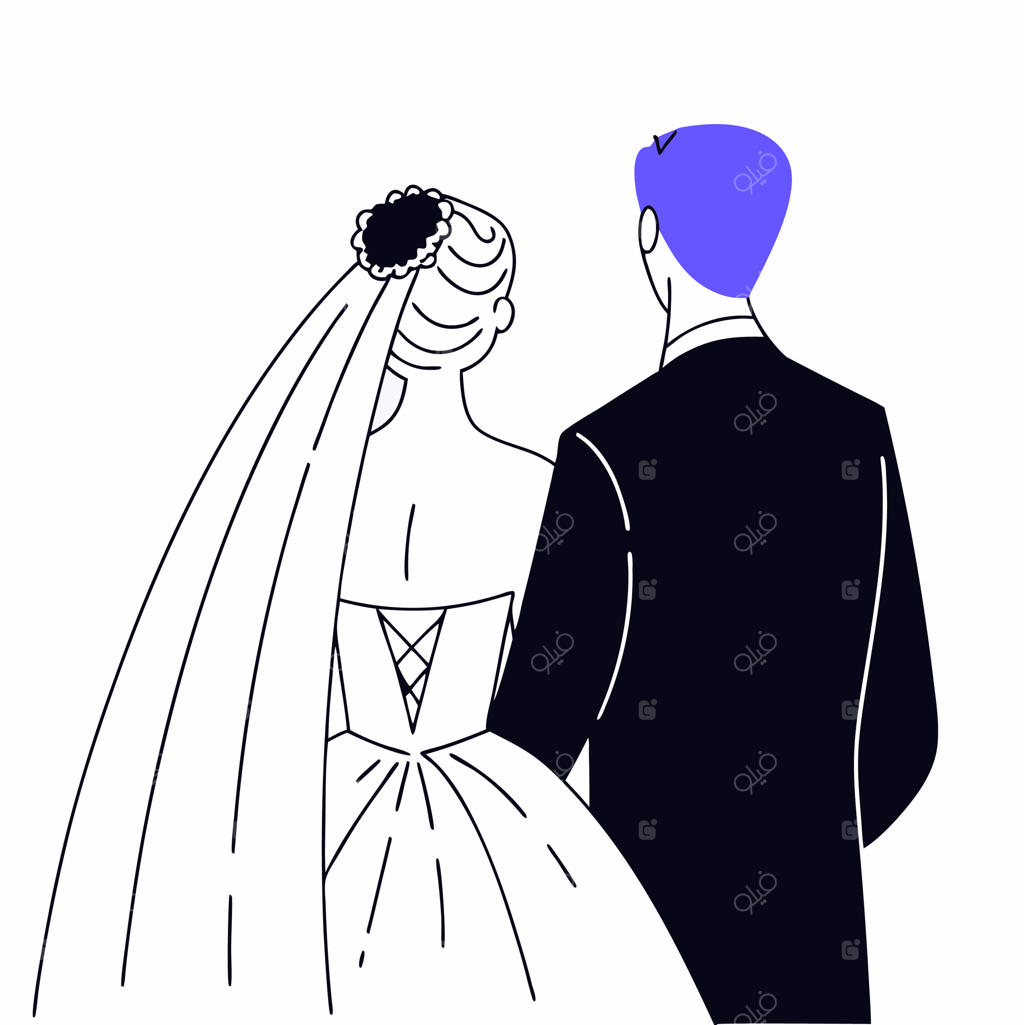 تصویرسازی مفهومی عروس و داماد