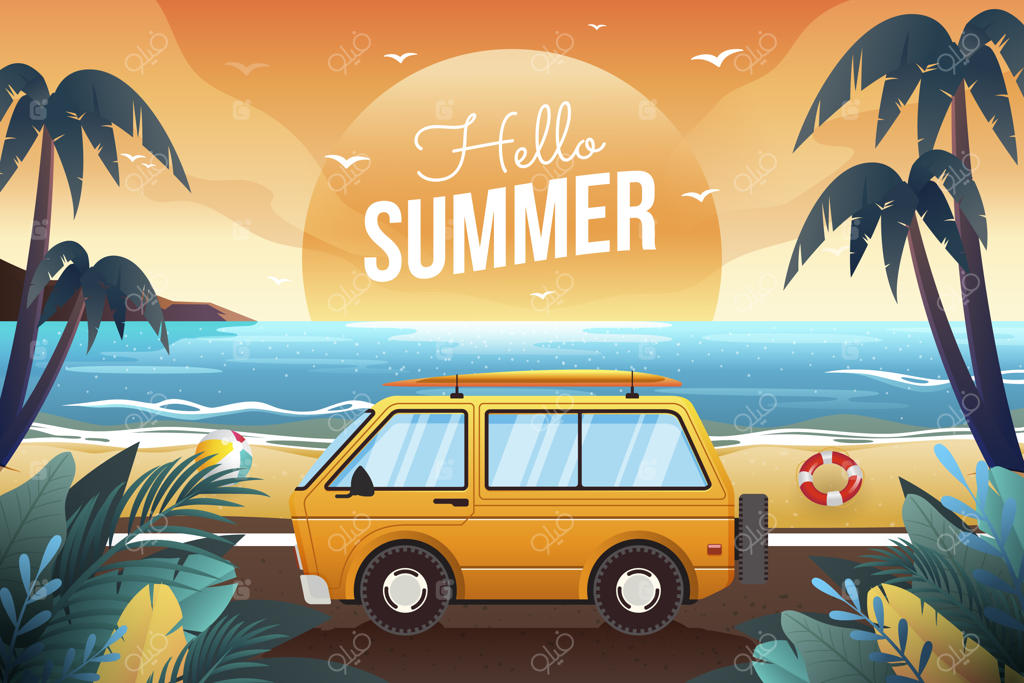 تصویرسازی گرادینت تابستانی