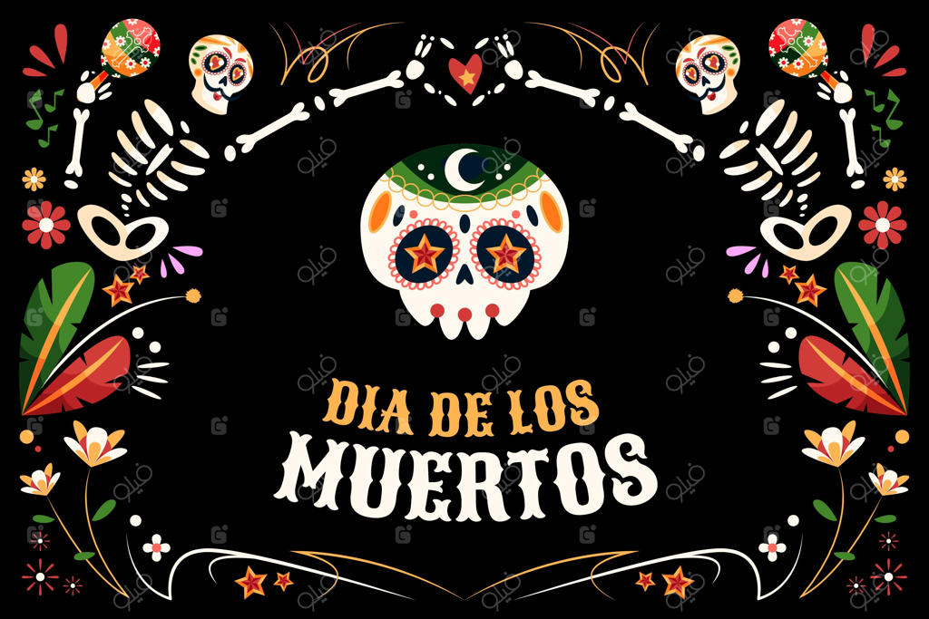 پس‌زمینه دست‌کشیده فلت روز مردگان