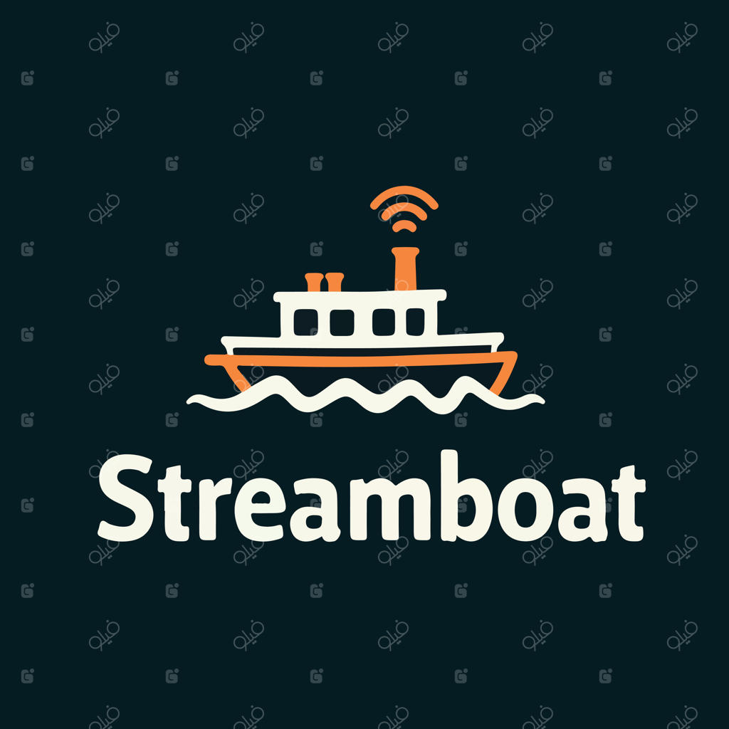 لوگوی قایق به سبک استریم‌لاین