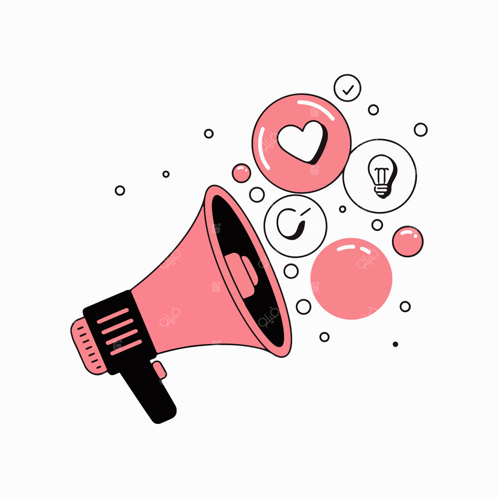 طراحی بلندگو برای بازاریابی دیجیتال و برندینگ در شبکه‌های اجتماعی