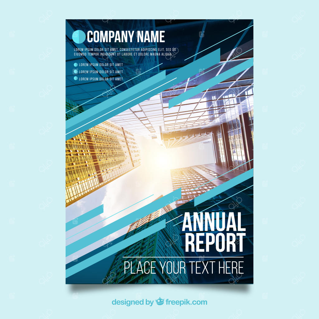 طراحی جلد مدرن گزارش سالیانه با تصویر