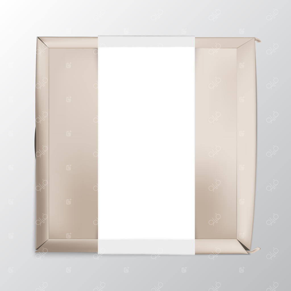 تصویر بسته‌بندی غذای مقوایی با کاغذ سفید بدون نوشته