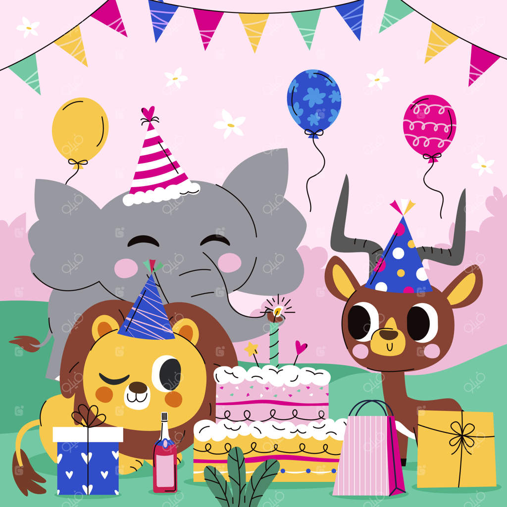 تصویرسازی تولد با دست کشیده شده