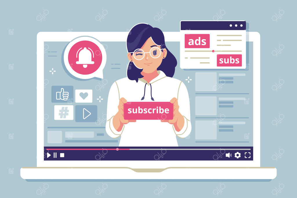 تصویری از مفهوم اشتراک - طراحی فلت