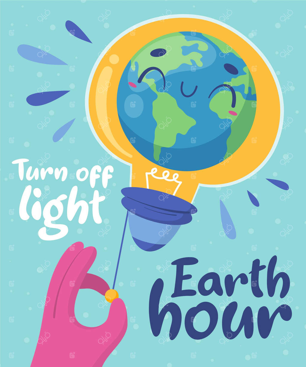 تصویرسازی دستی ساعت زمین